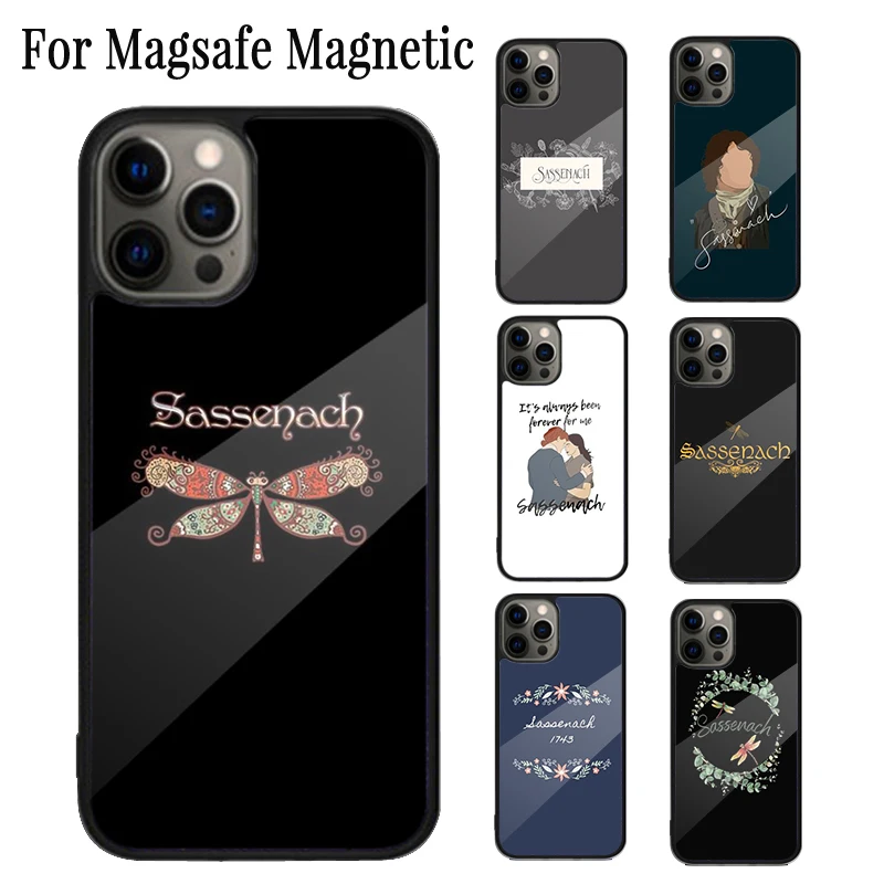 Outlander Sassenach Design Magnetic Phone Case Coque For iPhone 16 15 14 Plus 13 12 Mini 11 Pro Max Magsafe Wireless Cover