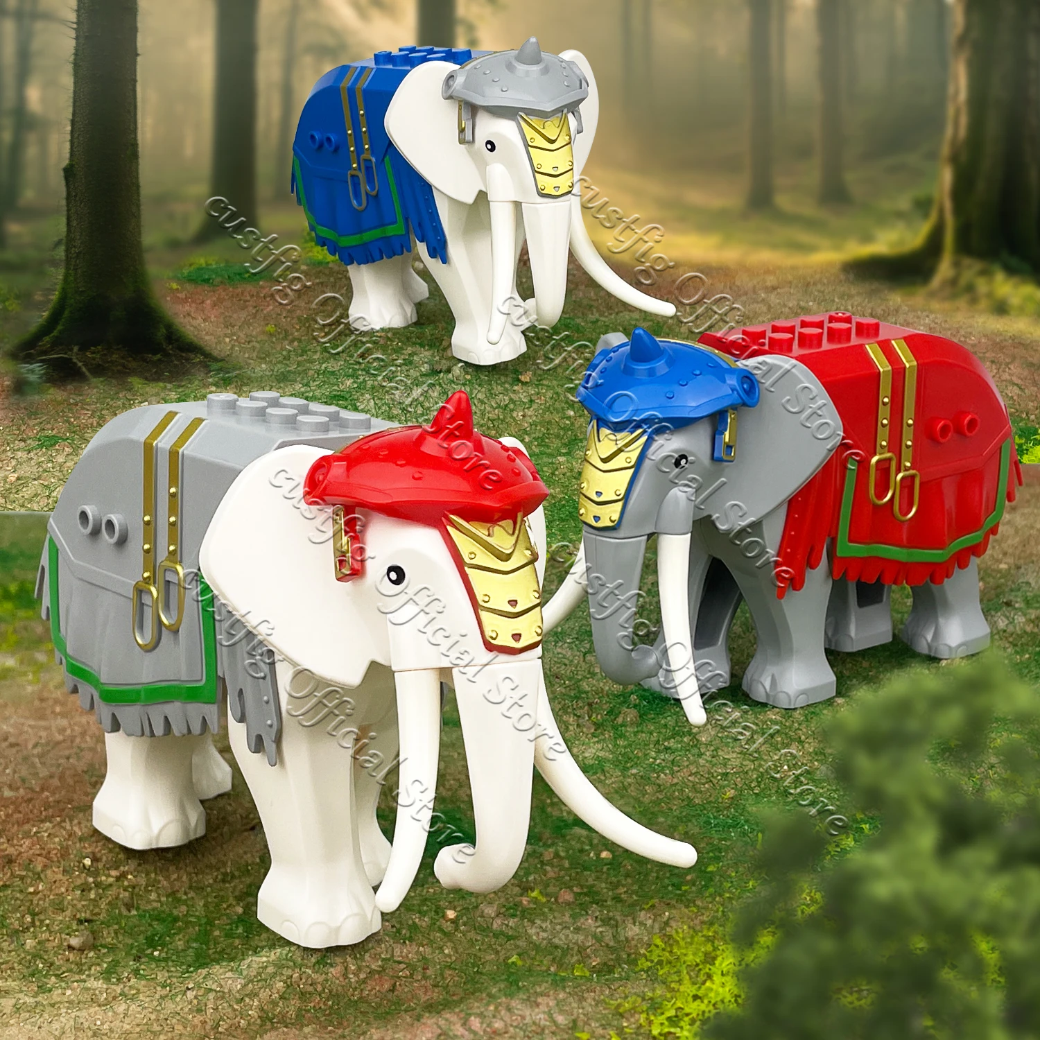 Città Zoo Animali Figure Accessori Building Blocks Modello Elefante Supporti Giraffa Capra Lupo Gufo Fenicottero Pappagallo Uccello Mattoni Giocattolo