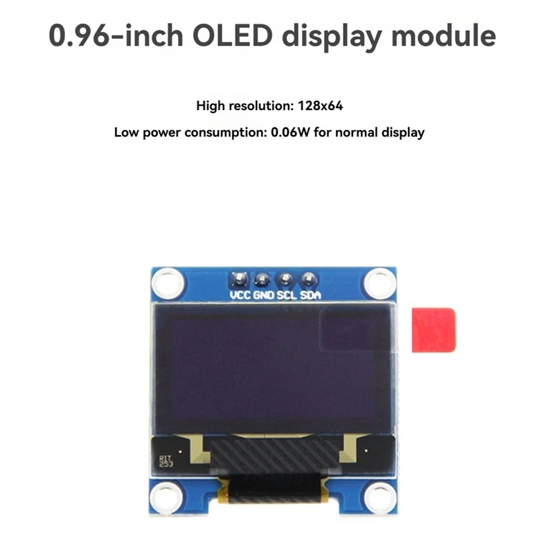 Para Raspberry Pi 0,96 pulgadas OLED I2C SSD módulo de 4 pines SSD1306 pantalla LCD CPU temperatura para Arduino STM32-AU32