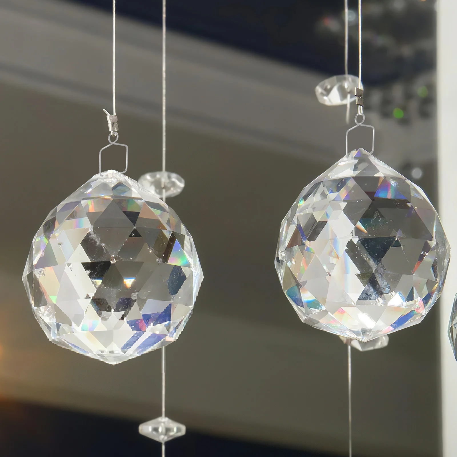 

100Pcs Silver Chandelier Clips 14Mm Metal Fasteners for Crystal Ball Prisms DIY Lamp Fixture Parts Connectors Chandelier