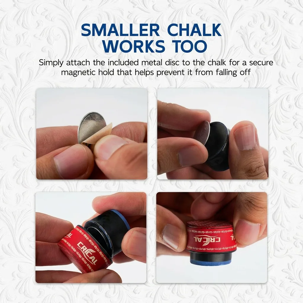 CRICAL Portable Magnetic Pool Chalk Holder Square Chalk Cube Holder Billiard Cue Accessory Gift Idea