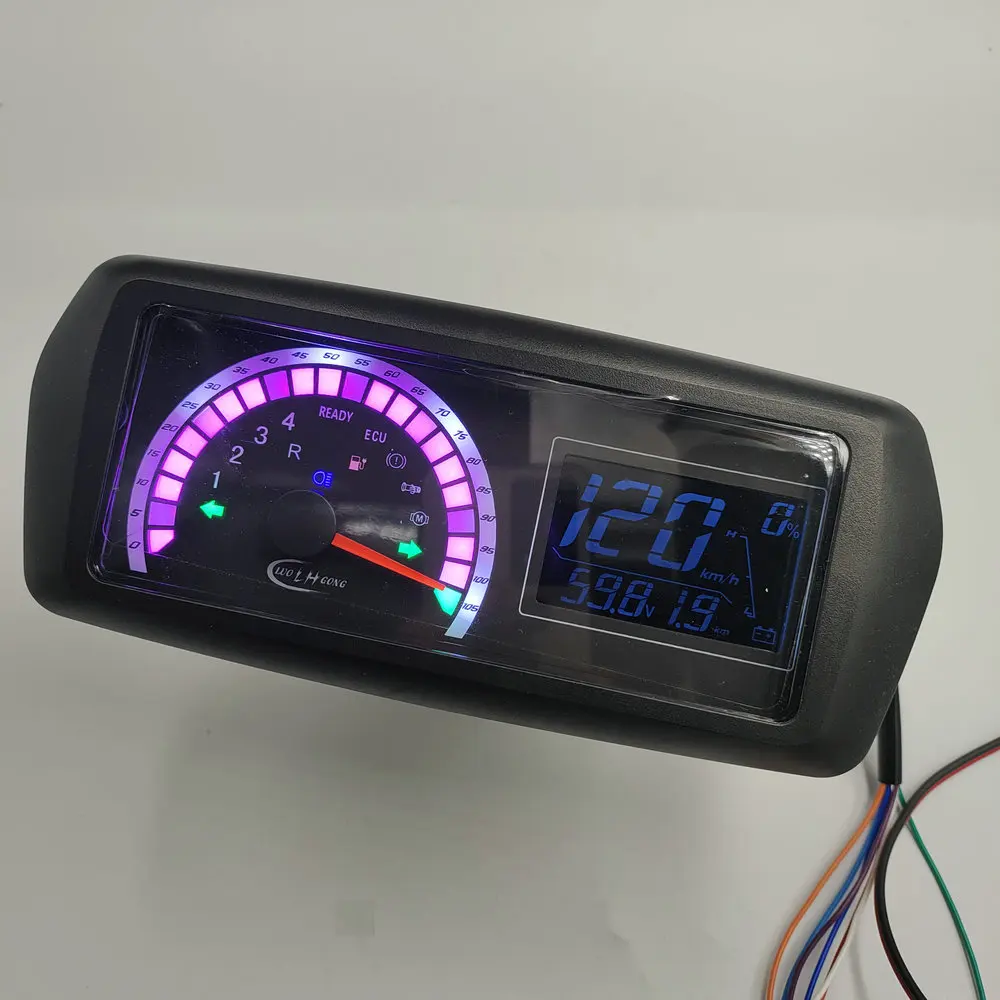 Electric Bicycle Flash Pointer Type Meter LCD Battery Level Indicator 48v-120v Scooter Meter is suitable for bicycles, tricycles