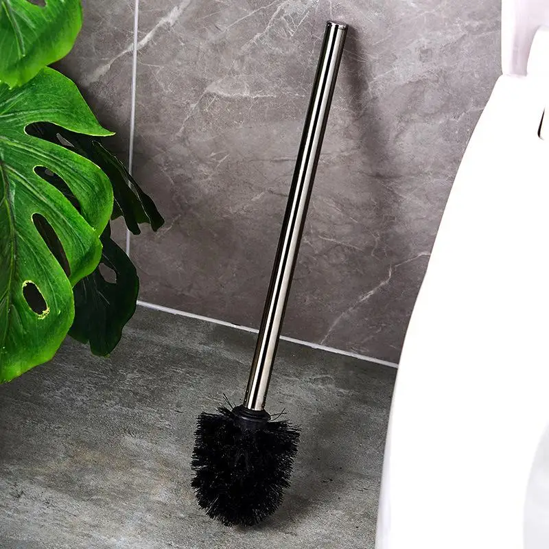 Toilet Articles For Stainless Steel Handle Toilet Brush Suit Household Hanger Frame Cleaning Brush Soft Hair Cleaning Tools