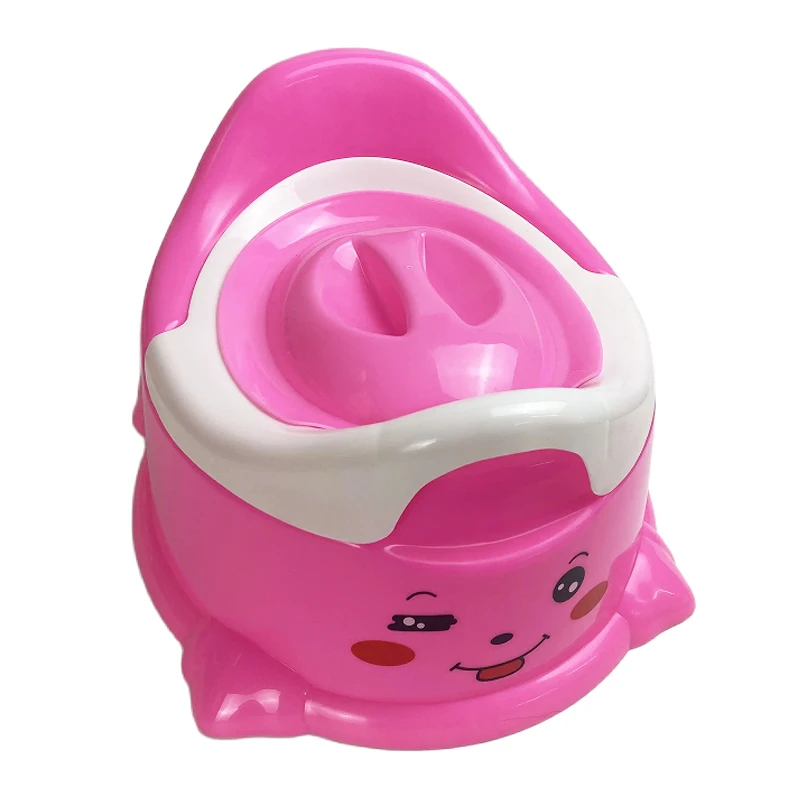 Portable Baby Toilet Cute Expression Cartoon Potty Training Seat Children\'s Potty With Detachable Storage Cover Easy To Clean