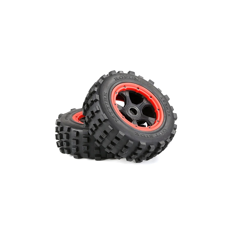 Off-Road Car Front Tyres For 1/5 HPI ROFUN BAHA ROVAN KM BAJA 5T/5SC/5FT Rc Car Toys Parts 195X75mm