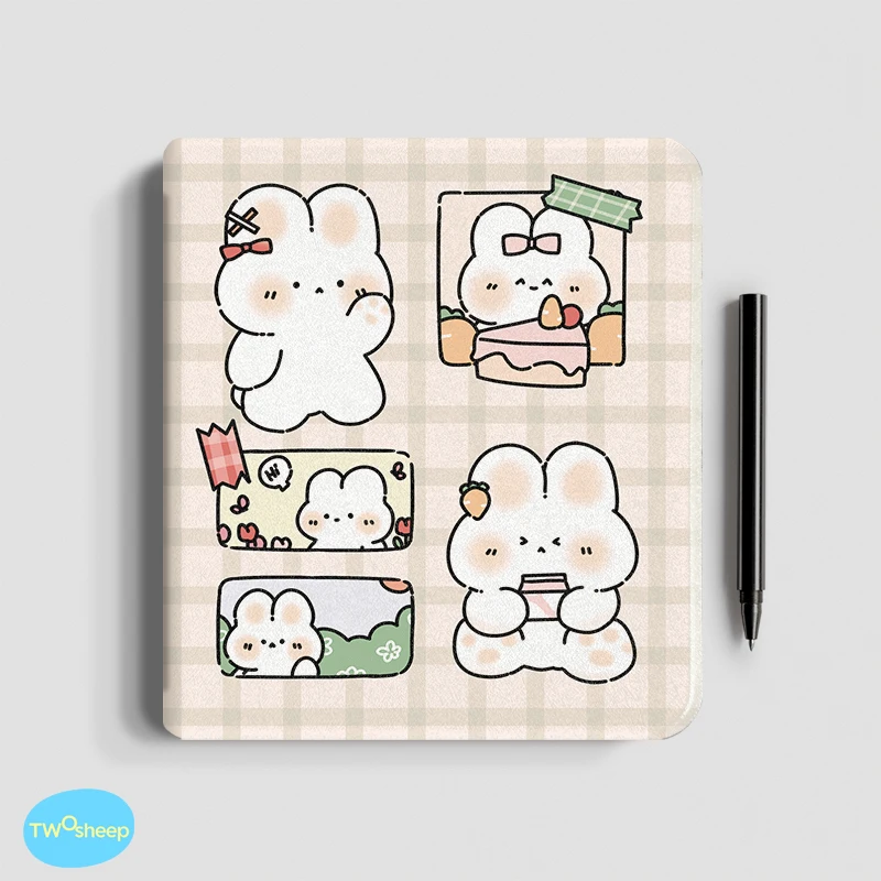 Twosheep capa de 7 polegadas para Kobo Libra Color e Kobo Libra2 TPU Shell Magnético Flip Auto Sleep Wake Cover Padrões de estilo fofo