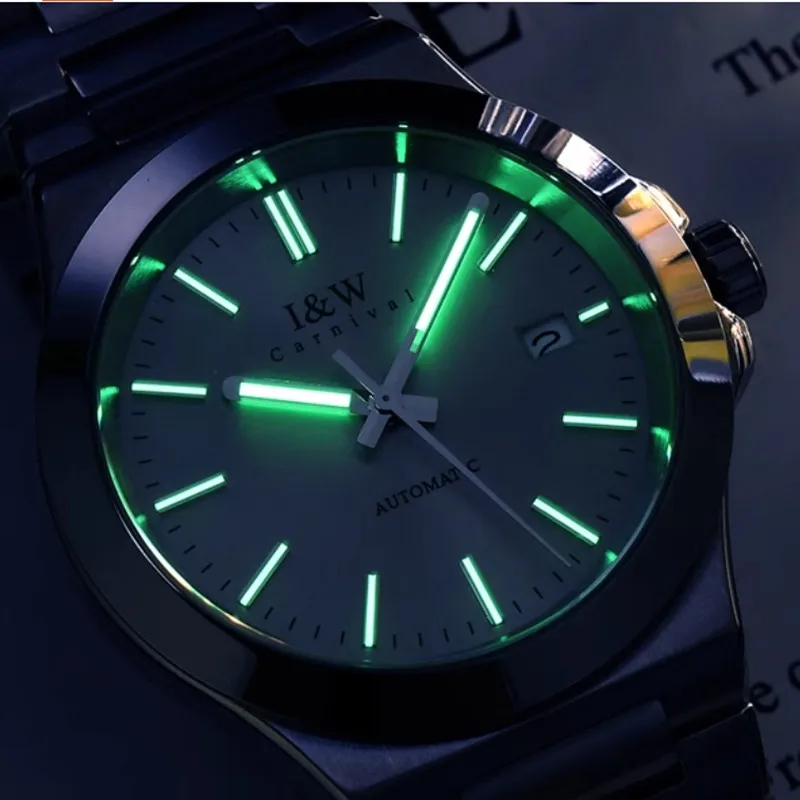 Reloj CARNIVAL Mens Business Mechanical Watch Brand Luxury NH35 Automatic Movement Wristwatches for Men Waterproof Montre Homme