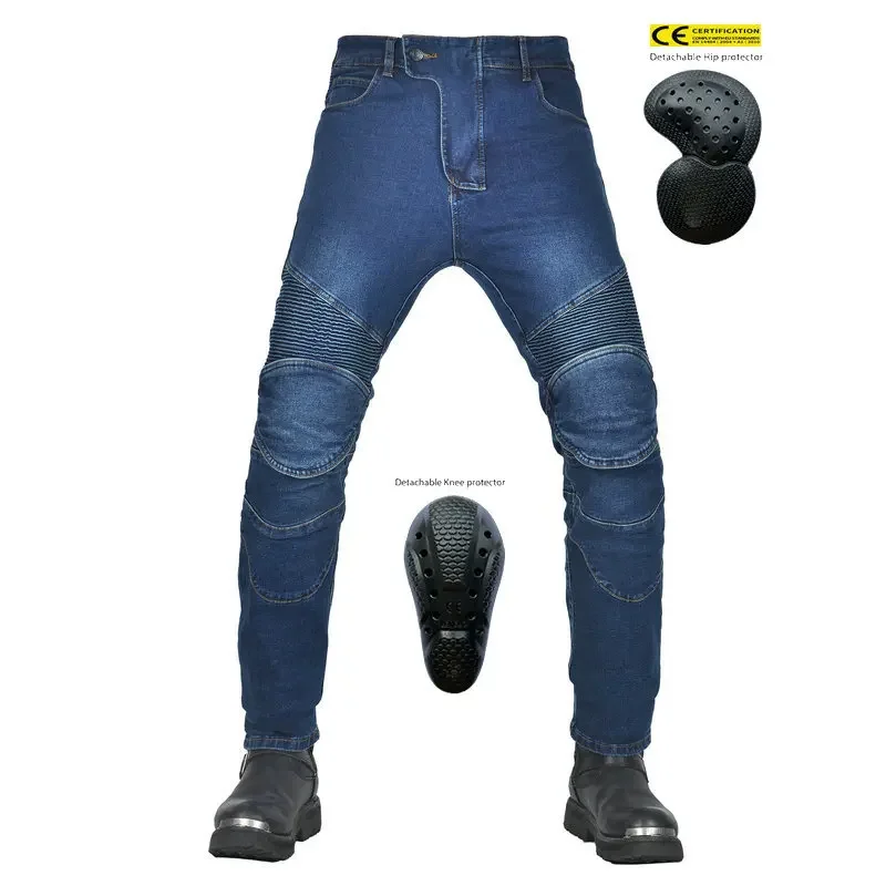 Motorcycle Jeans Classic Hot-selling Men's Motorcycle Motobike Off-road Trousers High-waisted Riding Pants Anti-drop Motorcycle