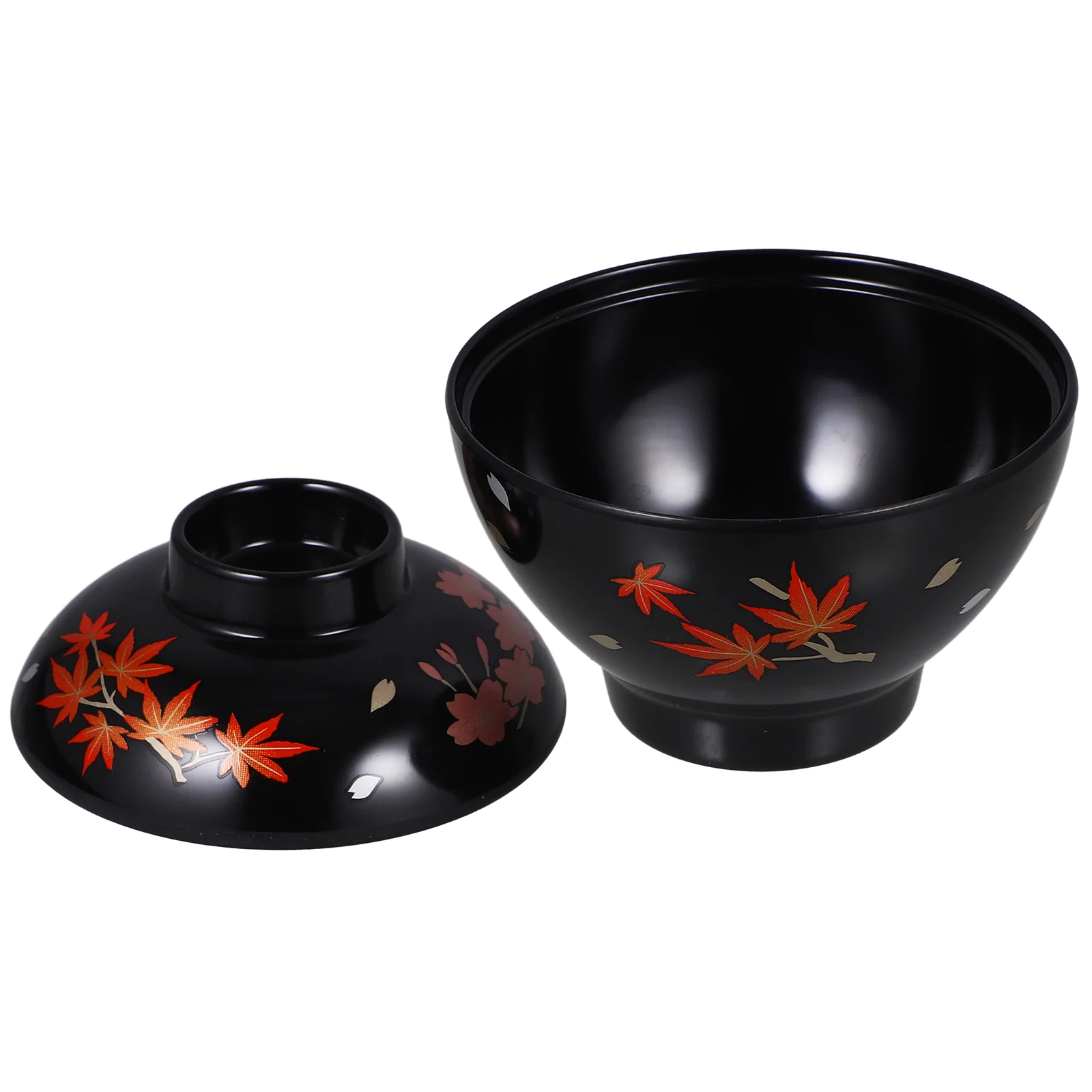 

Miso Bowl Lidded Soup Serving Multi-function Rice Bowls Sushi Japanese Covered Melamine Food Container Containers