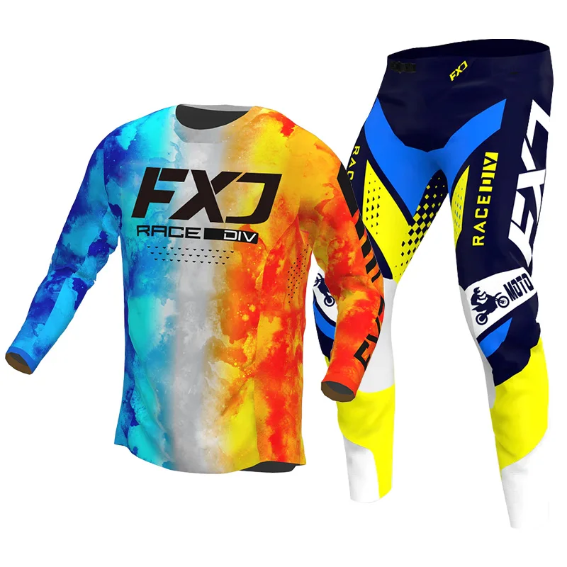 Motocross Jersey Pant Kits racing suit Mens Women Off-road MX BMX MTB Motorcycle Enduro Combo Pink green Black Red white