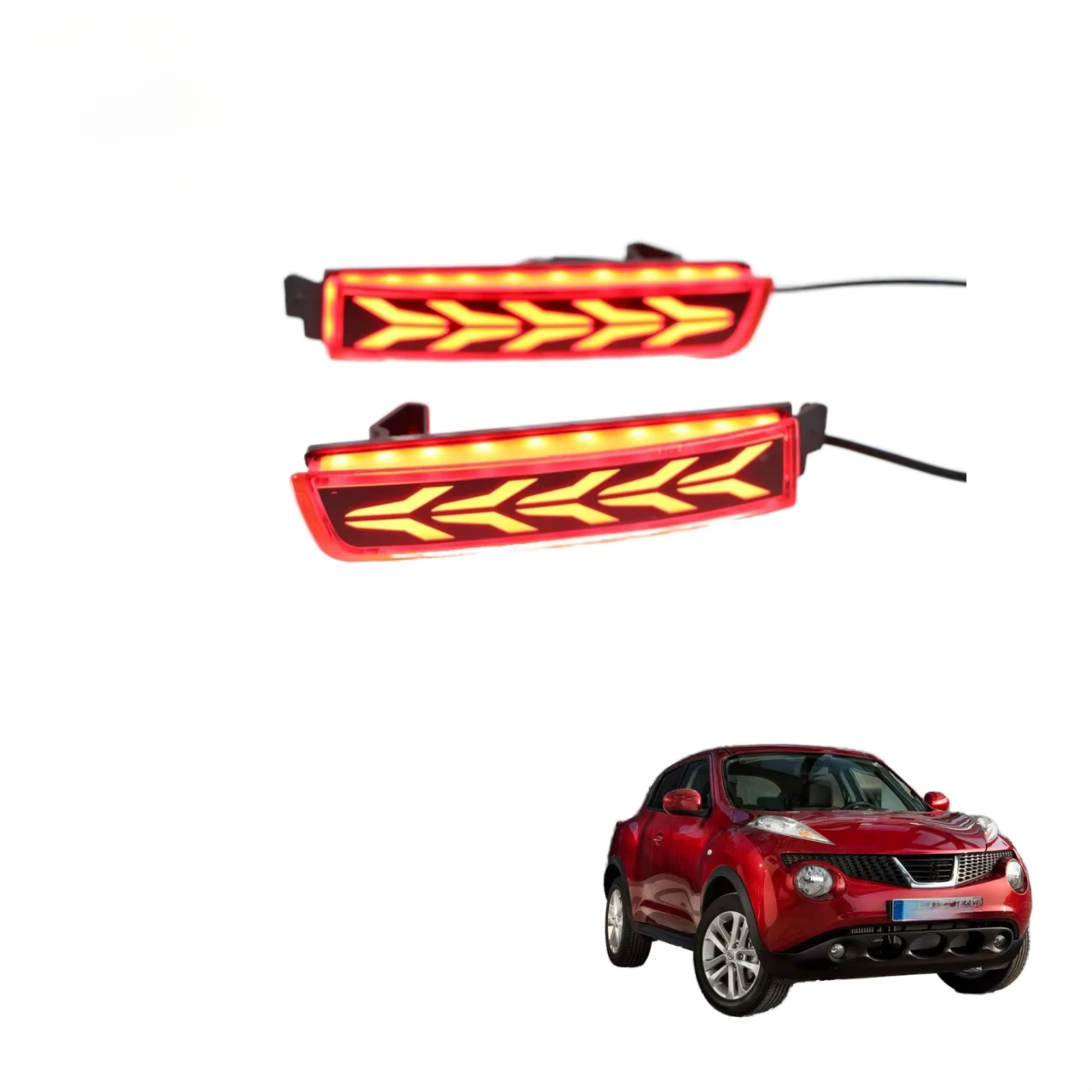 2 قطعة سيارة LED المصد الخلفي عاكس ضوء الذيل مصباح مكبح لنيسان ركلات سنترا جوك مورانو كويست تيرا إنفينيتي 2010 #1