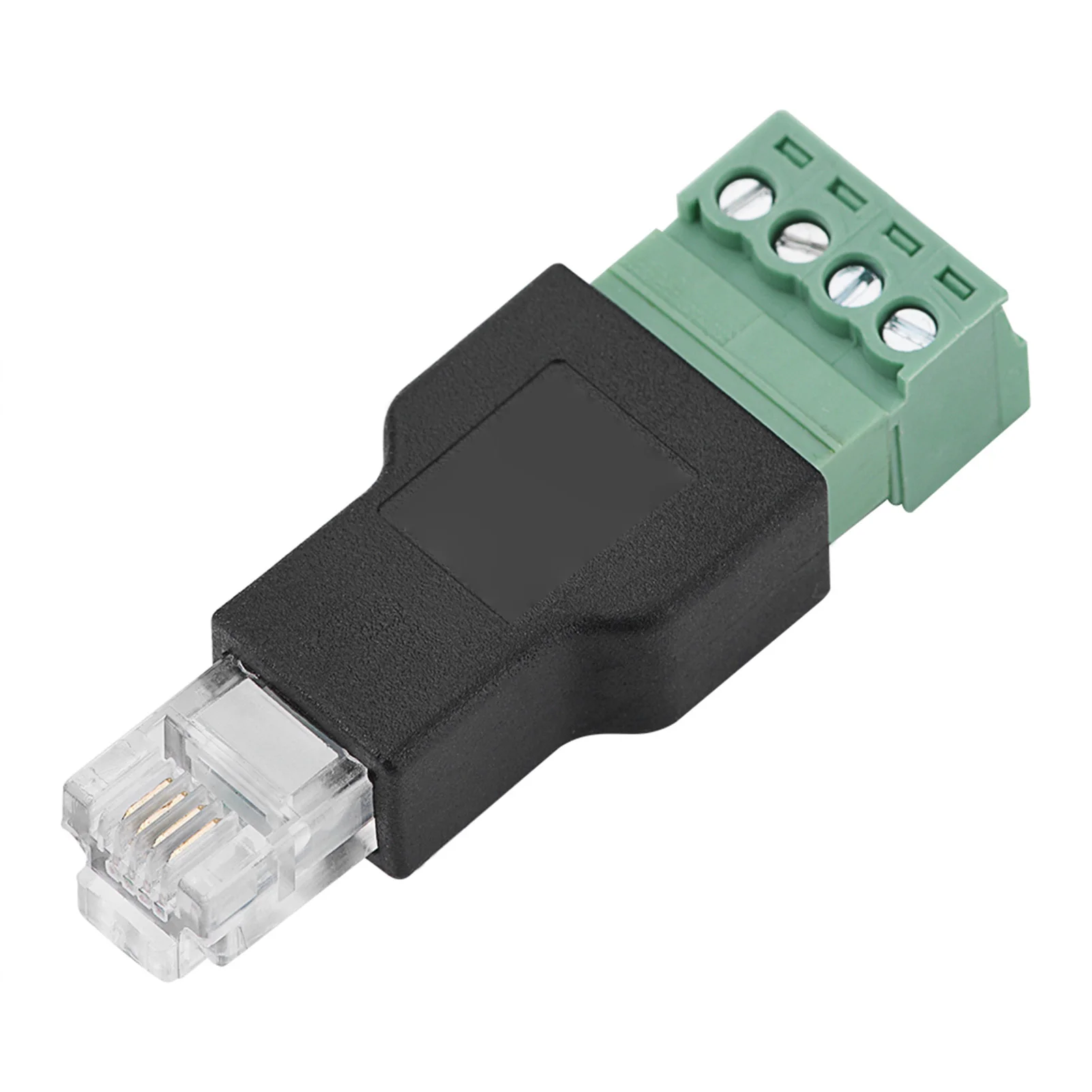 Ethernet Connector RJ11 6P4C Male to 4 Pin Screw Terminal Connector AV Screw Terminal RJ11 Screw Terminal Screw Terminal Adaptor