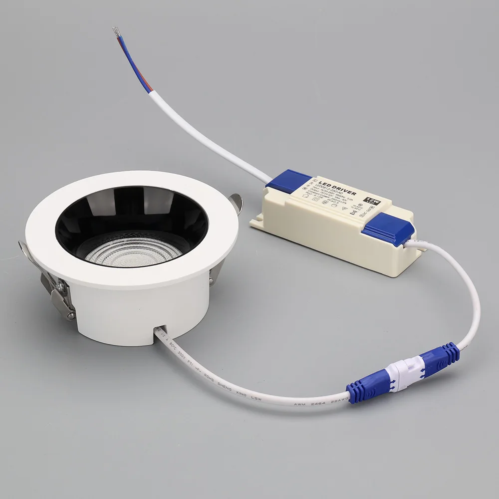 Recessed LED Downlight Anti-Glare, Recessed Ceiling Light for Home Living Room Cut-Out Mounting Modern  Energy-Efficient