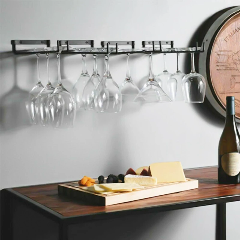 2pcs/set Restaurant Shelf Holder Storage Wall Mounted 30cm Iron Wine Glass Hanging Rack Bar Hanger Shelf