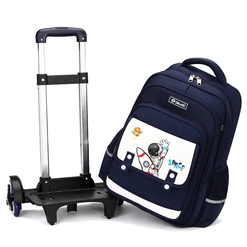 Rolling School Backpack for Kids Sac A Dos Scolaire Fille Trolley Okul Cantasi Bag School Mochila Escolar Niña Primaria Bookbag