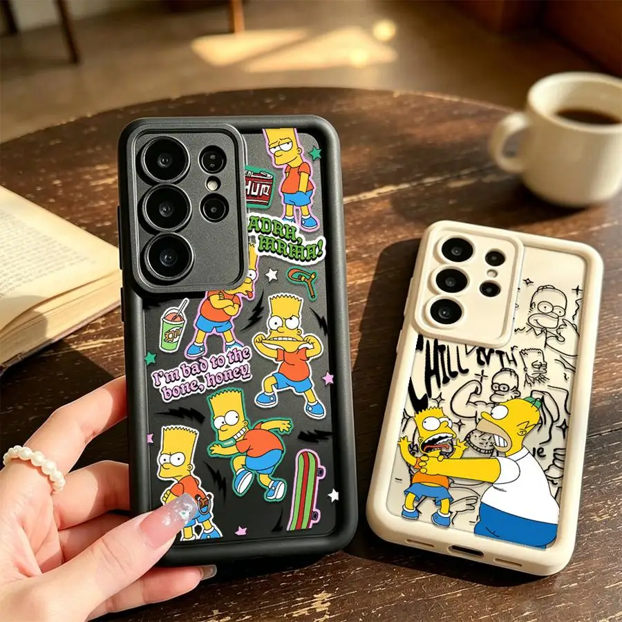 Cool Cartoon S-simpsons Phone Cover Case for Samsung Galaxy S26 Ultra S24 Plus S25 S23 FE S22 S24Ultra S25 Edge S20FE S21