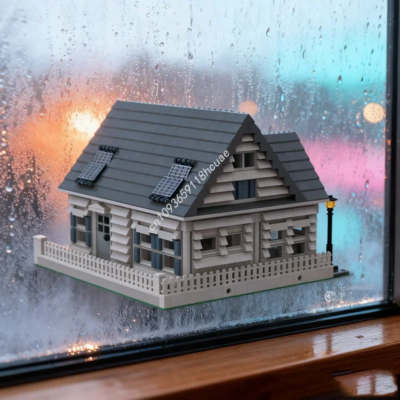 

1735 деталей MOC: Модульный дом-конструктор, архитектурная модель, креативная игрушка, подарок на Рождество и День рождения для детей