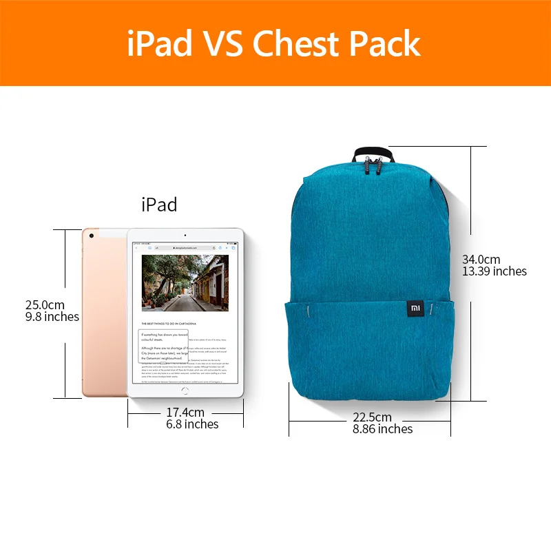 Original Xiaomi Backpack 10L Bag Tablet Pad Urban Leisure Sports Chest Pack Bags Outdoor Waterproof Shoulder Bag For School Bag