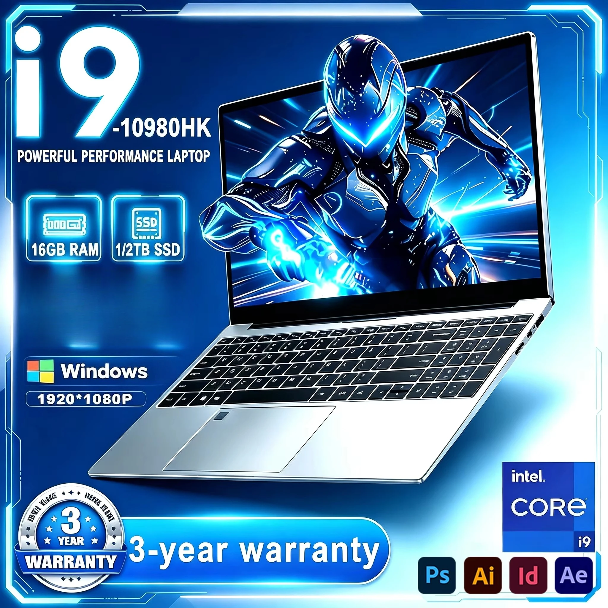 NEW Intel Core i9 10980HK laptop 14.1 inch 16GB RAM 2TB SSD Portable Gaming laptops Windows Office PC Notebook computer