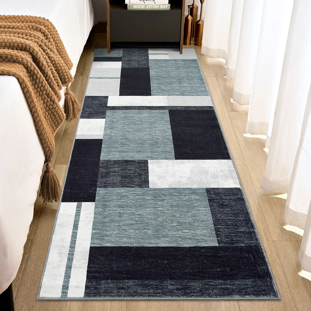 2x6ft Runner Rug Modern Abstract Hallway Runner Rug Kitchen Rug Runner, Low-Pile Laundry Room Rug Washable Rug for Entrance Rug