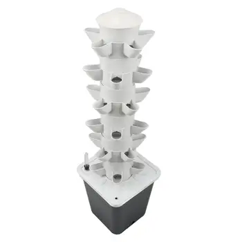 白色30孔垂直水耕種植系統,配備20公升水箱,適用於蔬菜水耕種植塔 10 最佳銷售 水力征服 - №4