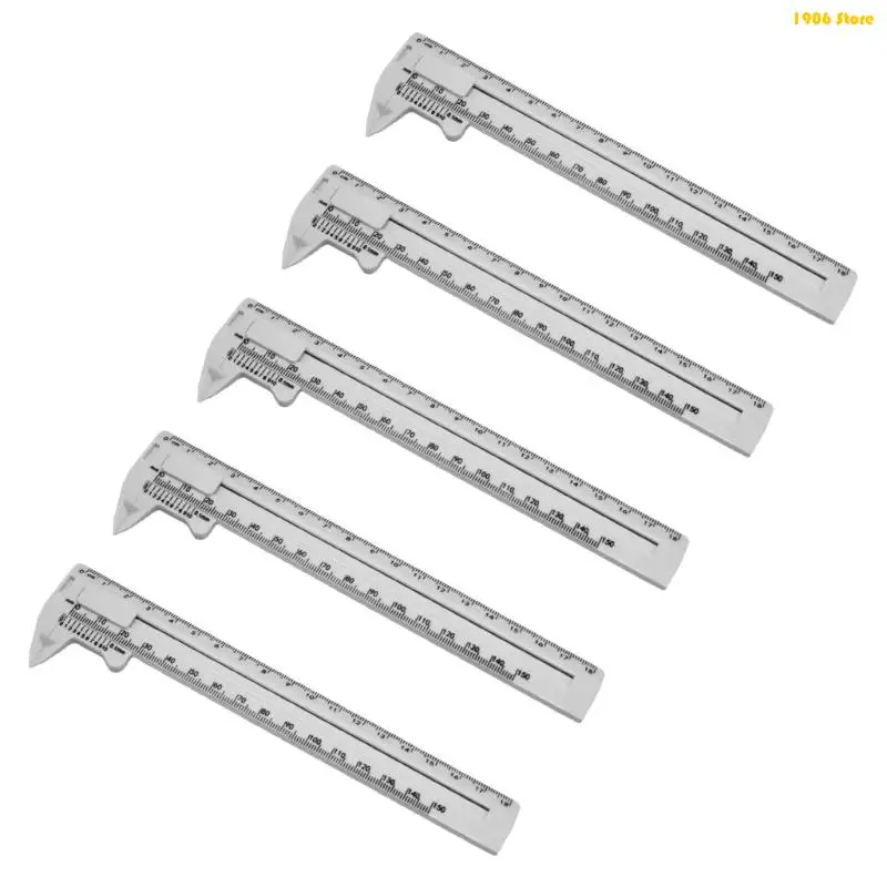 U1JB Plastic Vernier Caliper 0-150mm 0-180mm Measuring Instrument Double Scale Micrometer for Jewelry Diameter Measurement