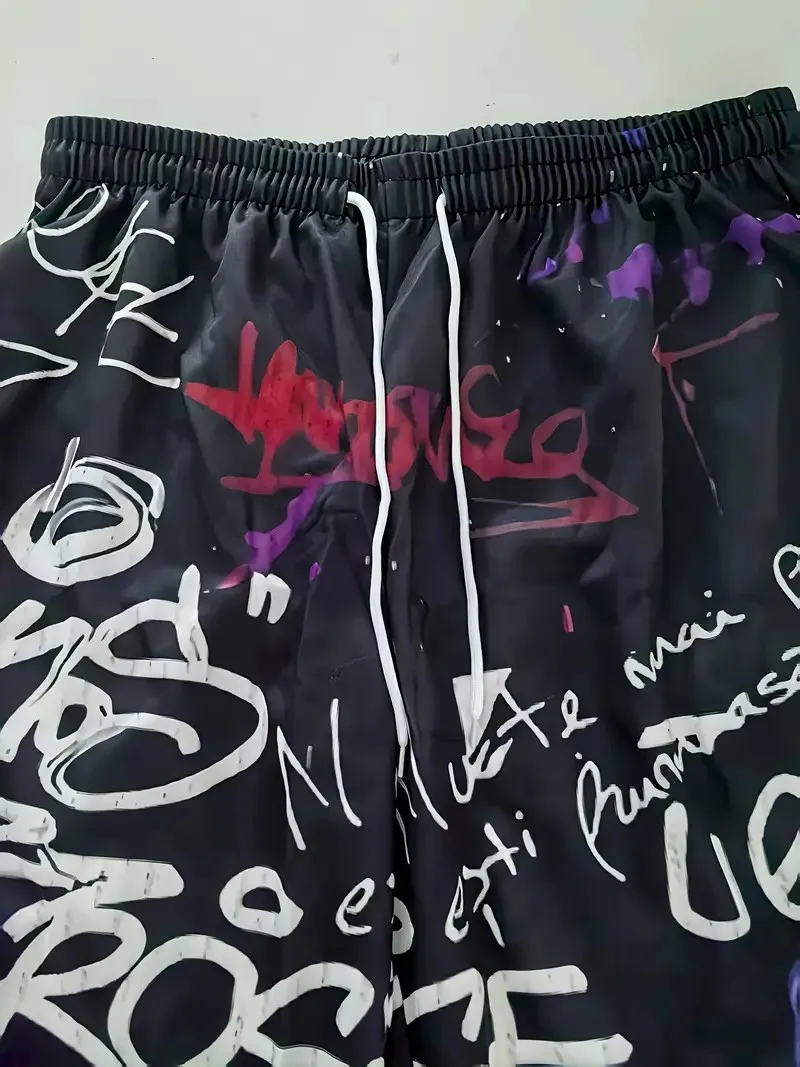 مجموعة القلنسوة الرجالية الجديدة لربيع وخريف 2025 هي طباعة كاجوال عصرية ناعمة ومريحة بنمط جرافيتي ثلاثي الأبعاد