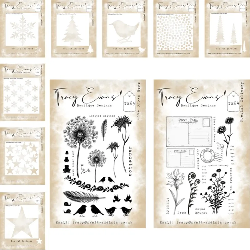 Flurry Tall Trees Cluster – Pochoirs et tampons métalliques pour scrapbooking, albums photo, gaufrage et cartes décoratives DIY