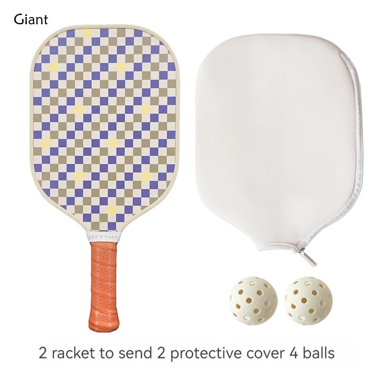 2 Rackets 4 Balls Protective Covers Ultra Light Carbon Fiber Honeycomb Pickleballs Hole Ball USA Certified Pickleball Paddle