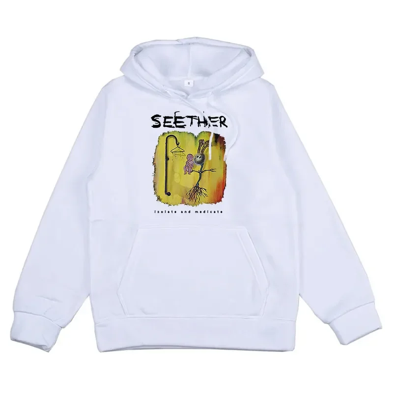 Isolate and Medicate Album Hoodies Seether Heavy Mental Rock Band Sweatshirt Streetwear Hip Hop Unisex Pullover Men Hoodie Print