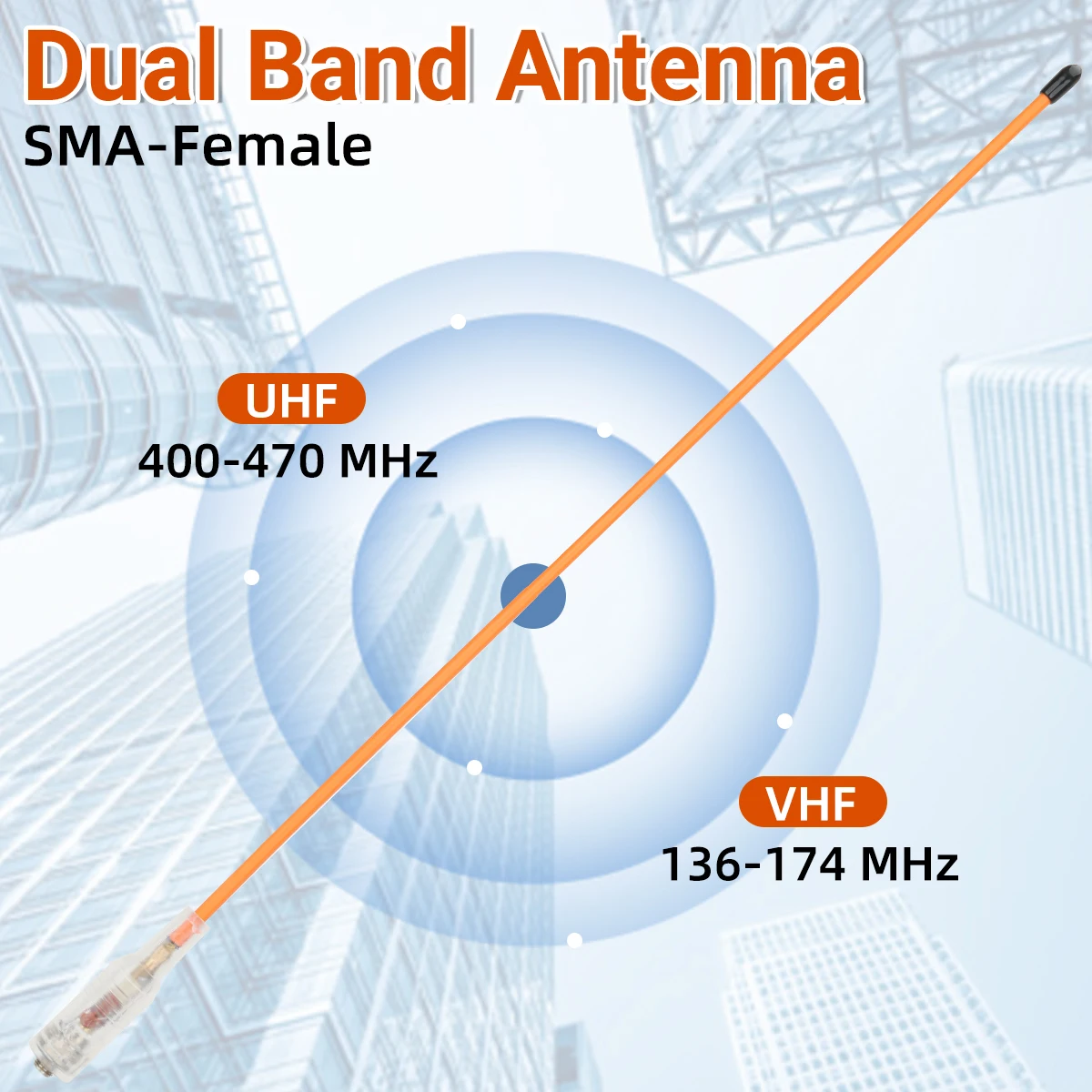 Antena de banda dupla de longo alcance sma-fêmea walkie talkie antena atualização 771 antena para baofeng UV-5R 5rm Quangsheng UV-K5 rádio
