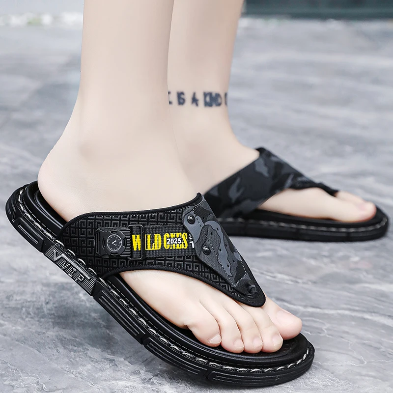 Flip flops casual slippers summer outdoor anti slip waterproof beach shoes fashion soft sole comfortable breathable cool sandals