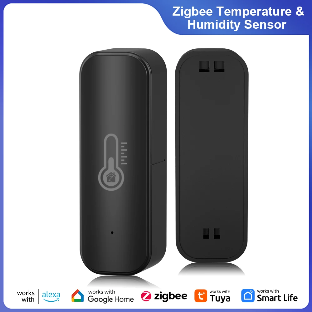 TH08Z Black Zigbee Temperature and Humidity Detector Indoor Temperature and Humidity Sensor Greenhouse Sensor