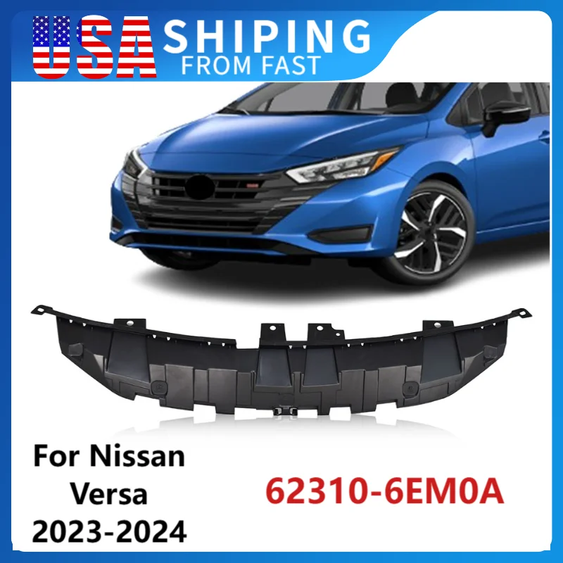 

﻿ Передняя верхняя опорная панель радиатора, подходит для Nissan Versa 2023-2024, матовый черный брызговик, автомобильные аксессуары 62310-6EM0A