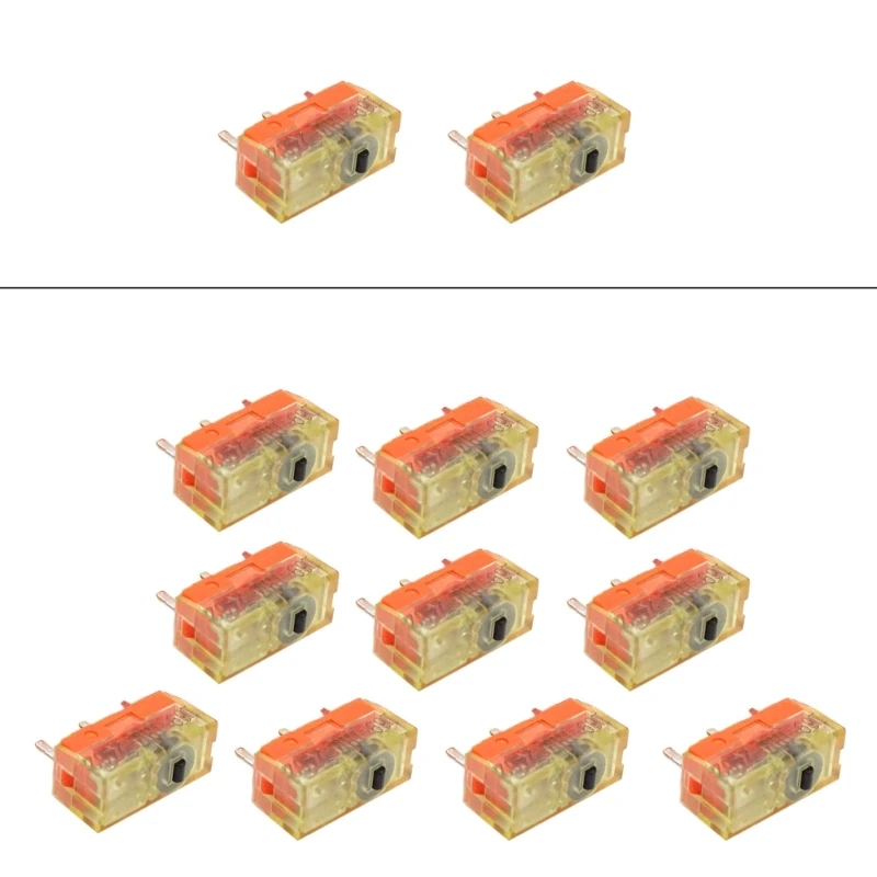 F3KE 2/10Pcs 3Pins TTC Dustproof Gold Mouse Micro Switches Micro Button 100 Million Clicks Gold Contactors