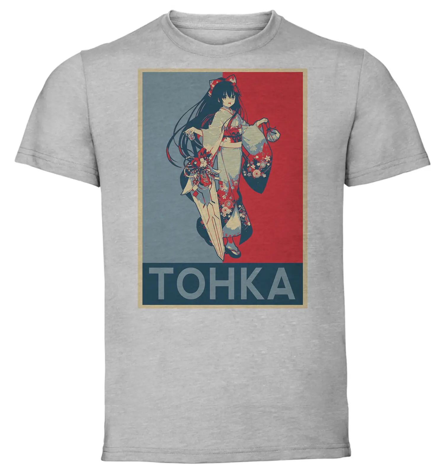 Gray T-Shirt - Grey Knit - Propaganda Dates a Live - Tohka Yatogami V3-