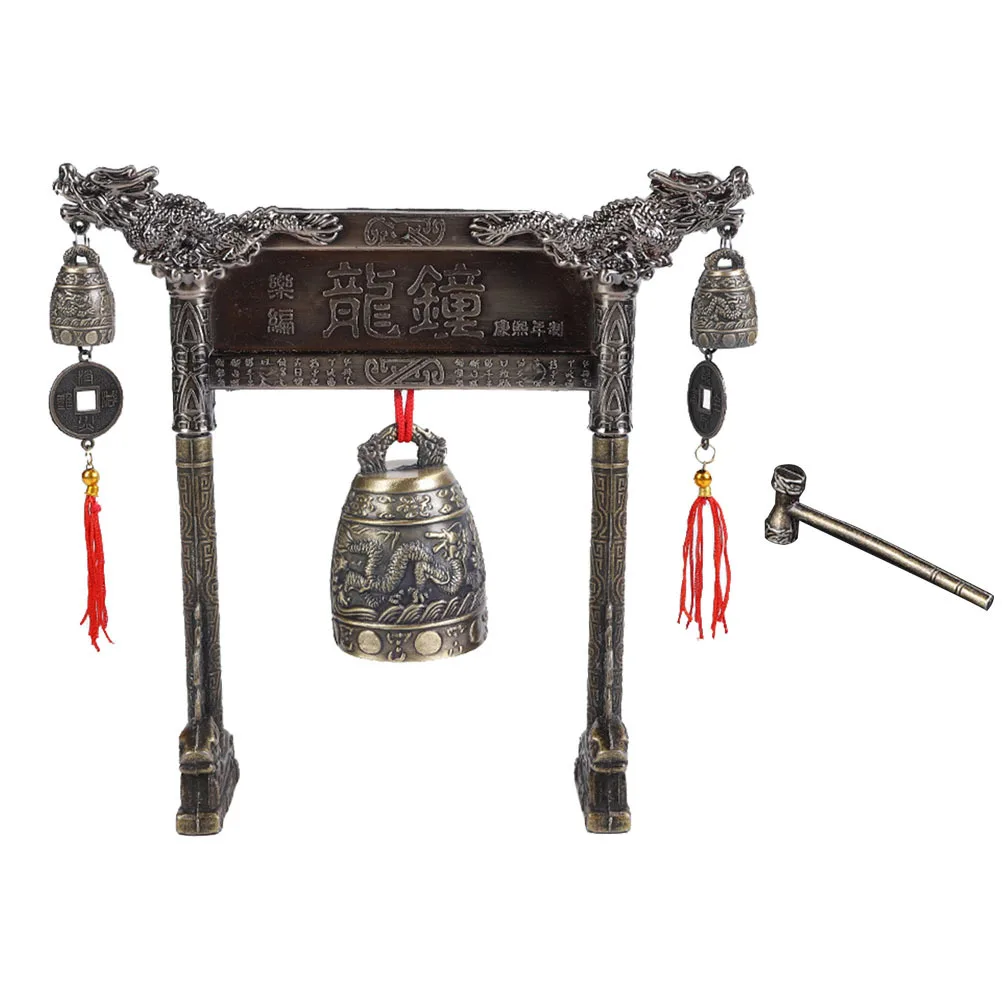 

1Set Clock Desktop Decoration Alloy Feng Shui Ornament for Home Office Living Room Study Wine Cabinet