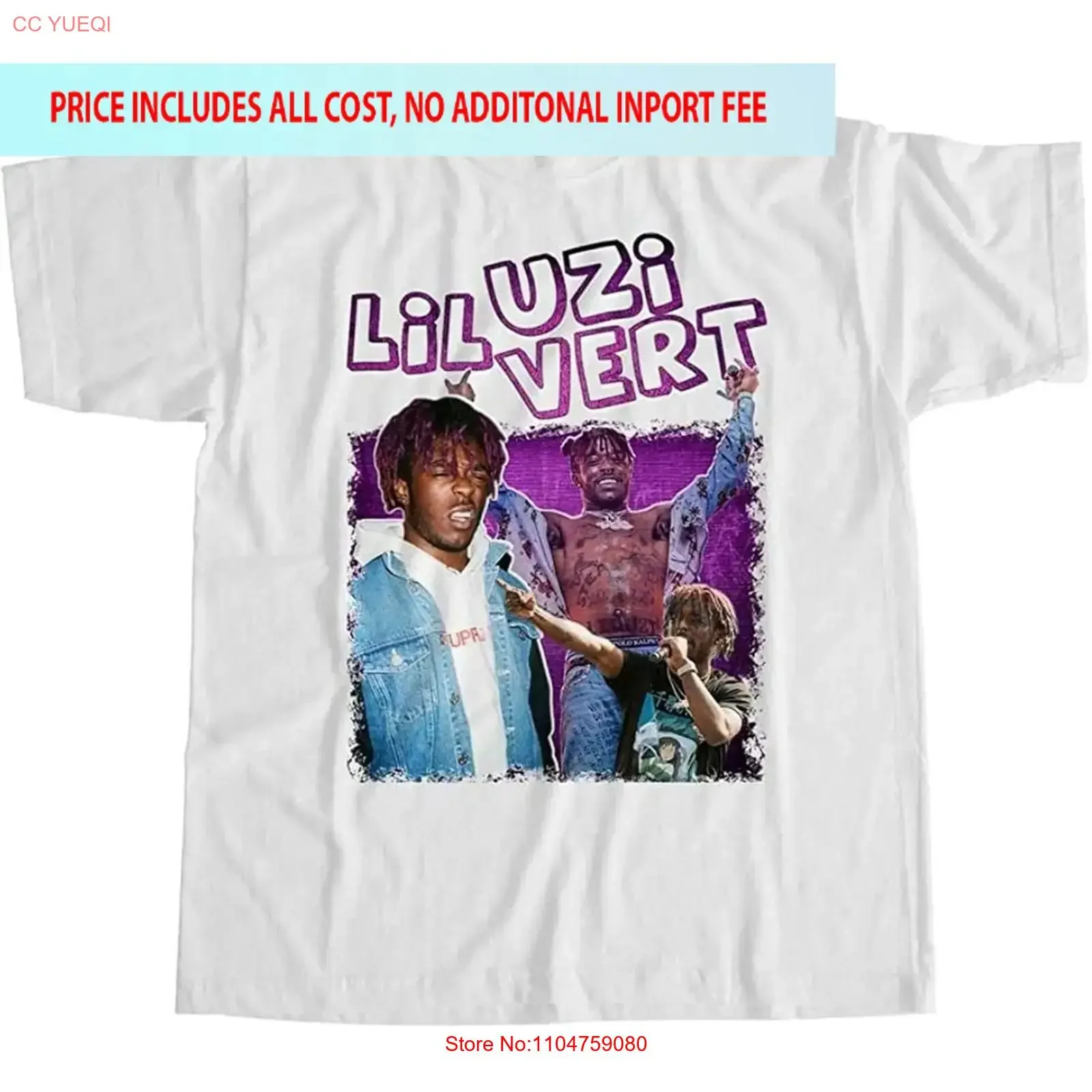 Rare Luv Xo Life Lil Uzi VerT T Shirt For Fans White S 5XL XS246 vintage Washed Slightly homme Versatile Stretched