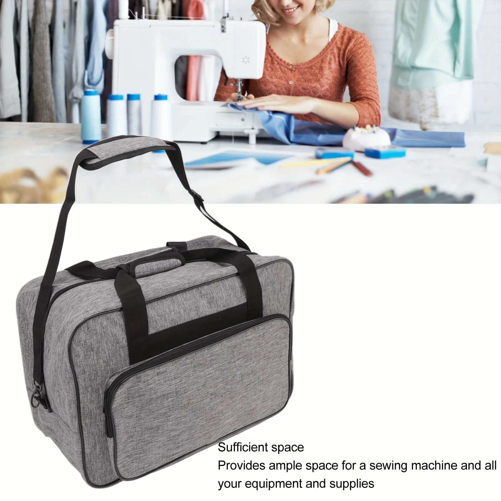 Sewing Machine Carrying Case,Travel bag Universal Tote Bag Fits Most Standard Singer, Brother, Janome, Ripper