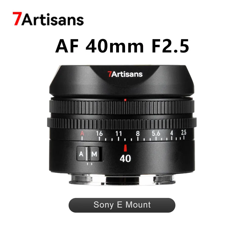 Объектив 7Artisans 40mm F2.5 с автофокусом, полнокадровый, с большой апертурой, для камер Sony E Mount A6700, A7C II, A7 V, ZV-E1, A7R V