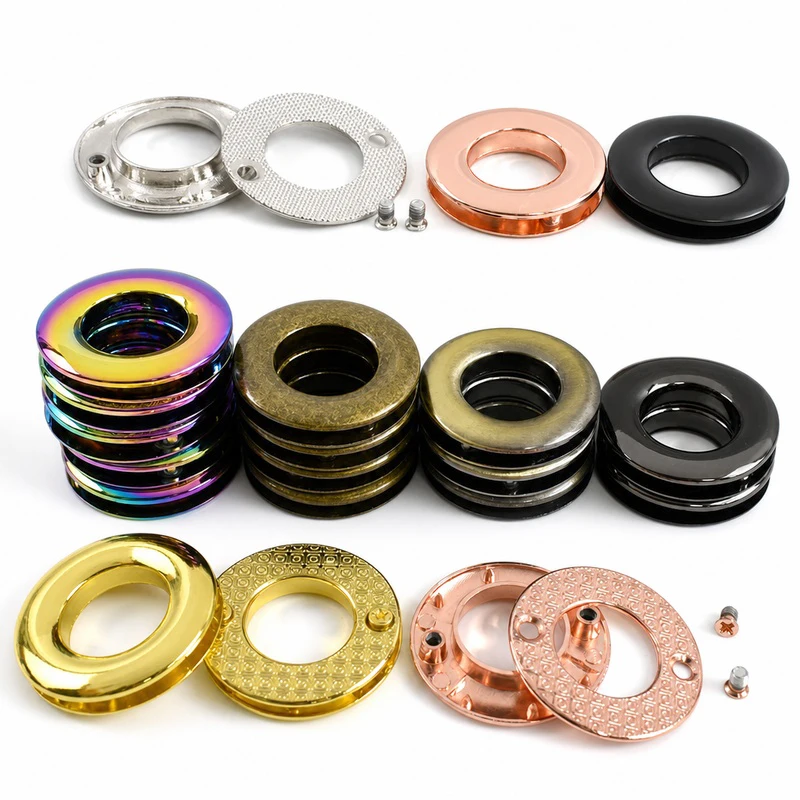 

30Pcs 10-25mm Metal O Ring Eyelet Grommet Buckles Screw Studs for Bag Chain Strap Clasp Leather DIY Sewing Accessories Kit Set