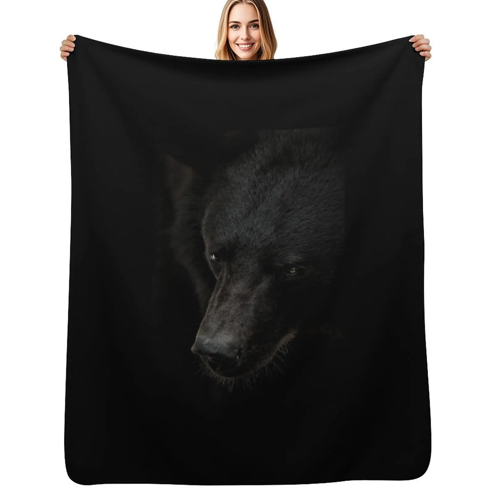 

black bear Throw Blanket Personalized Gift Hairy Blankets