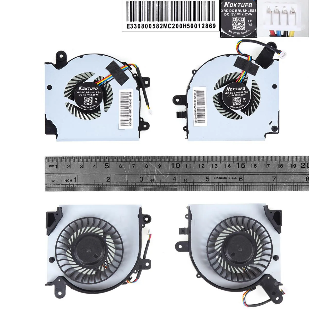 New Laptop Cooling Fan For MSI GF75 MS-17F1 17F2 17F4 17F5 N415 N416