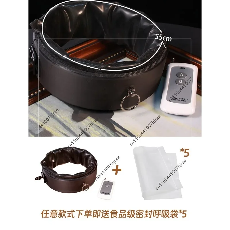 Remote Control Compression Latex Inflatable Electric Collar Type C Charging LED Fluorescent Color Changing