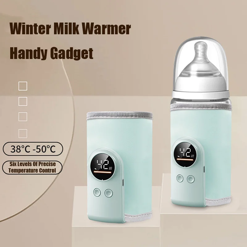 Baby Bottle Warmer For Breastmilk Formula Portable USB Nursing Cup Heater Smart Precise Temperature Control Bottle Warmer Sleeve