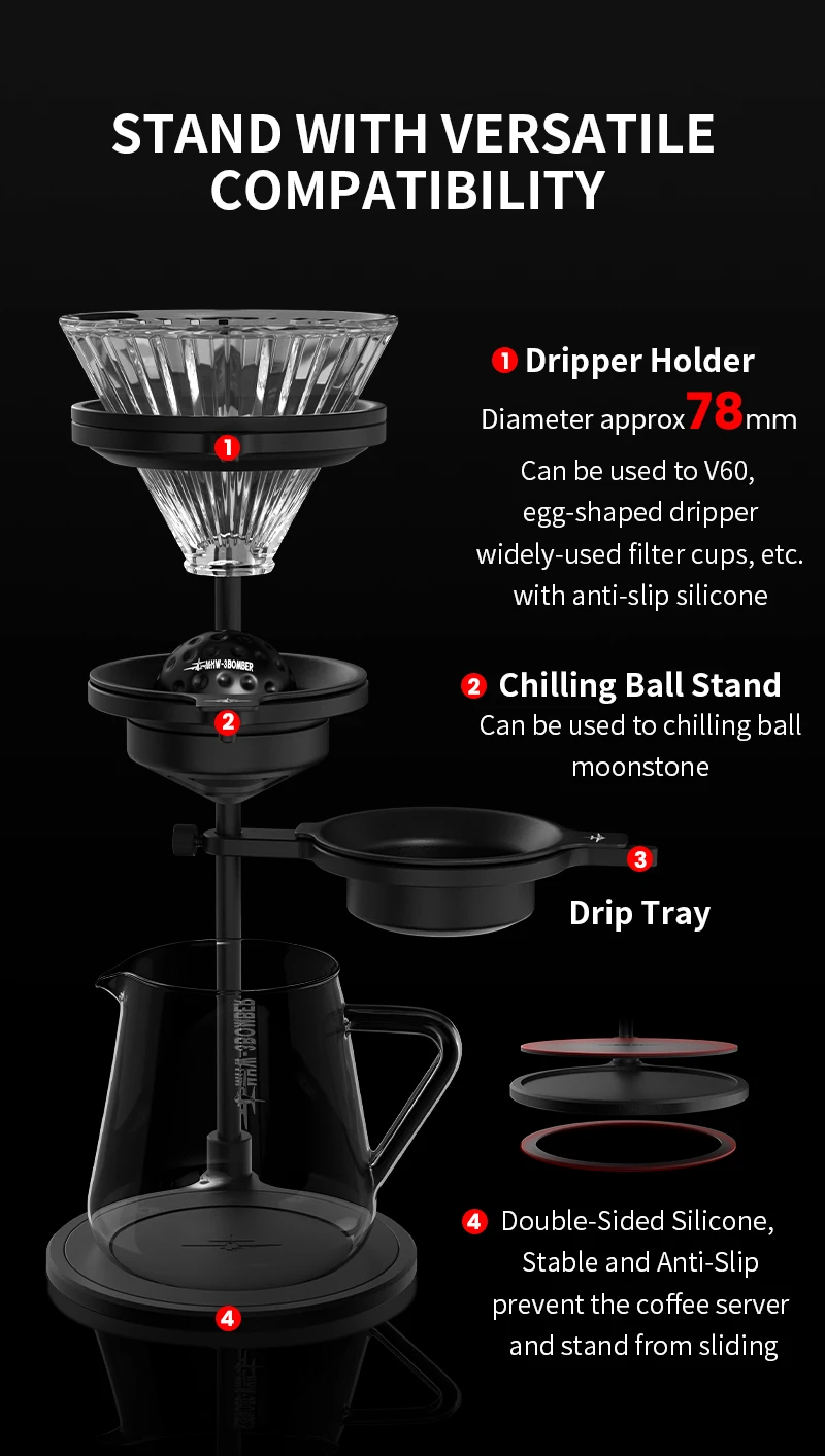 MHW-3BOMBER Pour Over Kühlkugeln 2er-Pack Kaffee-Gefrierkugeln für Pour Over Kaffee Edelstahl-Eiskugeln Barista-Werkzeuge für Zuhause – Detail 10