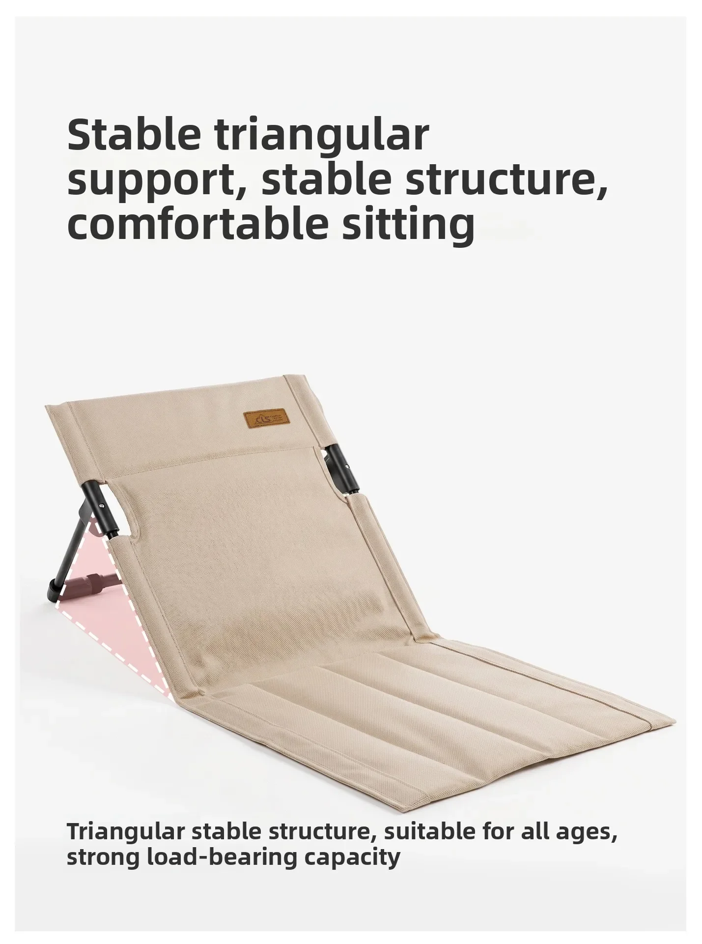 Neu verbesserte Outdoor-Klappstuhl mit Rückenlehne, Campingstuhl aus Aluminiumlegierung, Strandstuhl mit verstellbarer Rückenlehne, Liegestuhl für die Mittagspause – Detail 3