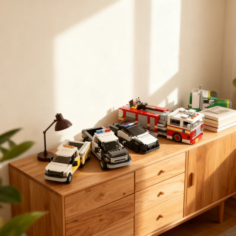 

3450pcs MOC Service Vehicle Pack 2 Set Of Six City Champions Model Building Blocks DIY Gift Creative Collectible Display Decor