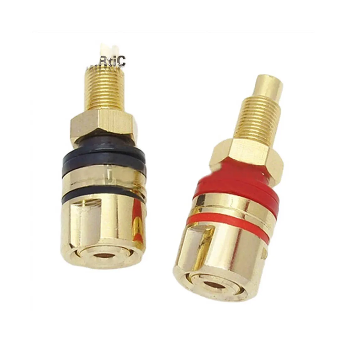 A Pair Banana Connector Full Copper Plug Socket High Quality Terminal  Audio Post 8mm Wholesale