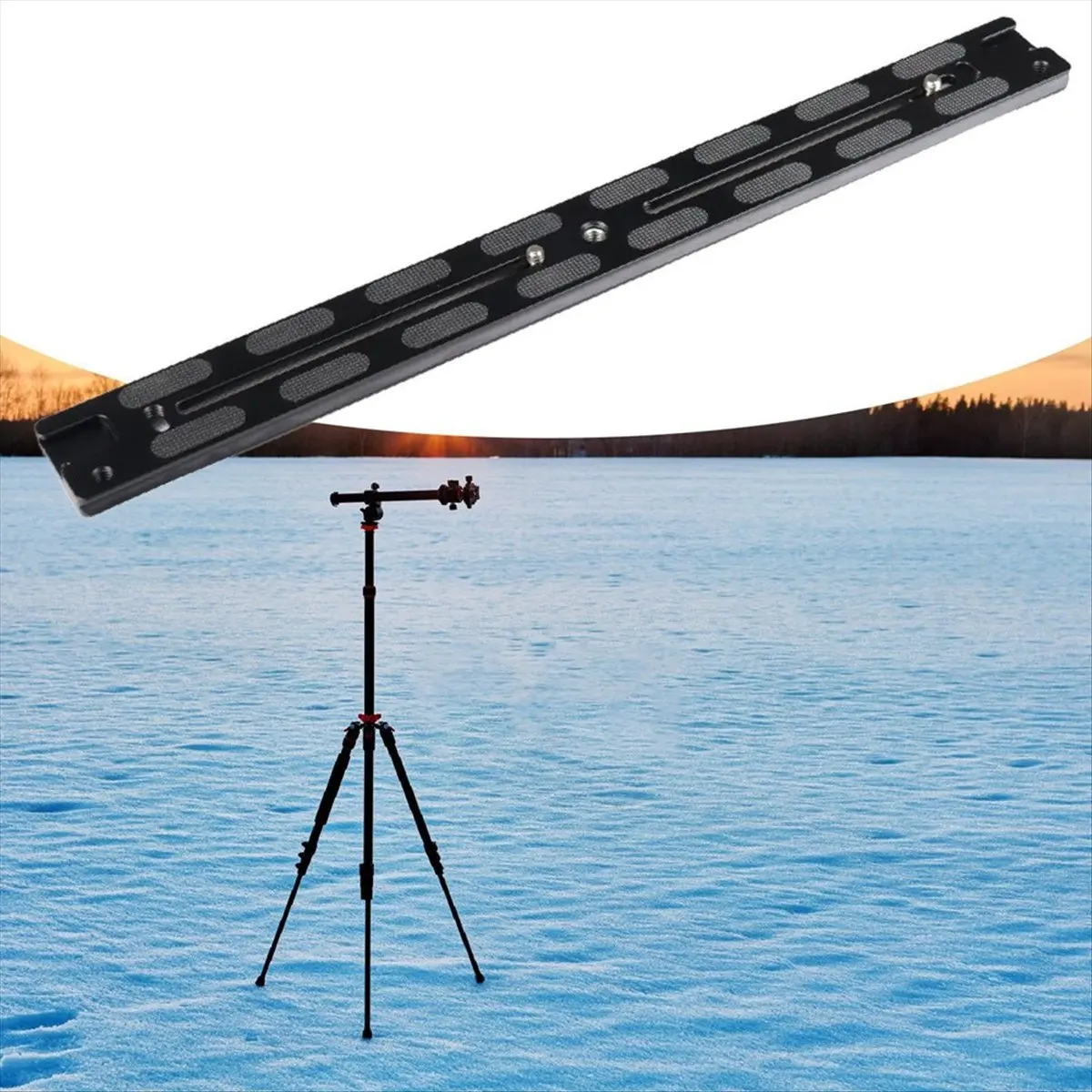 38cm Camera Tripod Quick Release Plate Fixing Holder Telephoto Bracket Support Install Aluminum Alloy Cold Shoe Mount